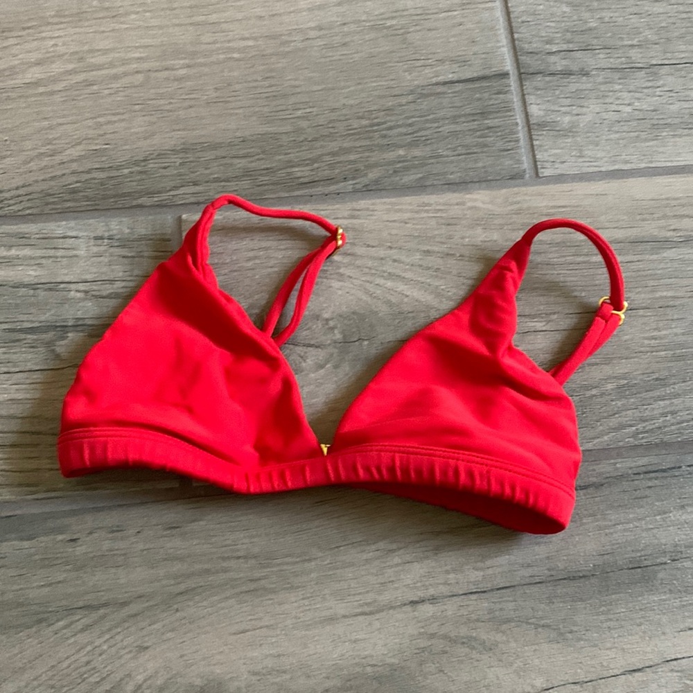 ll red triangle bikini top